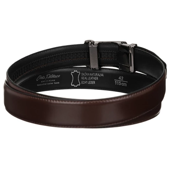 PU+bőr 35 mm-es öv PTN AB35-02-PUL BROWN