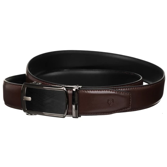 PU+bőr 35 mm-es öv PTN AB35-02-PUL BROWN