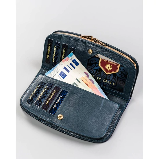 PETERSON PTN 42123-ONBF RFID bőr pénztárca