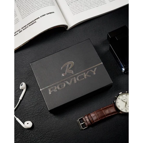 RFID bőrtárca ROVICKY N4-CMC Fekete