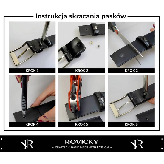 ROVICKY Férfi bőr öv, méret: 125