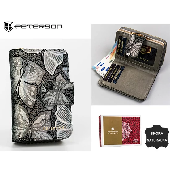Bőr RFID pénztárca PETERSON PTN 425214-ONBF
