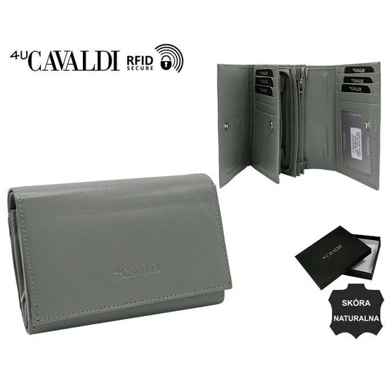CAVALDI RFID bőr pénztárca RD-22-GCL-0887 SZÜRKE