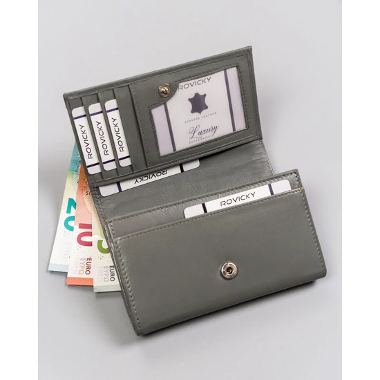 CAVALDI RFID bőr pénztárca RD-22-GCL-0887 SZÜRKE
