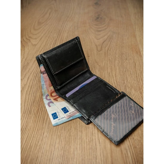 PIERRE ANDREUS RFID bőr pénztárca CPR-028-PA FEKETE