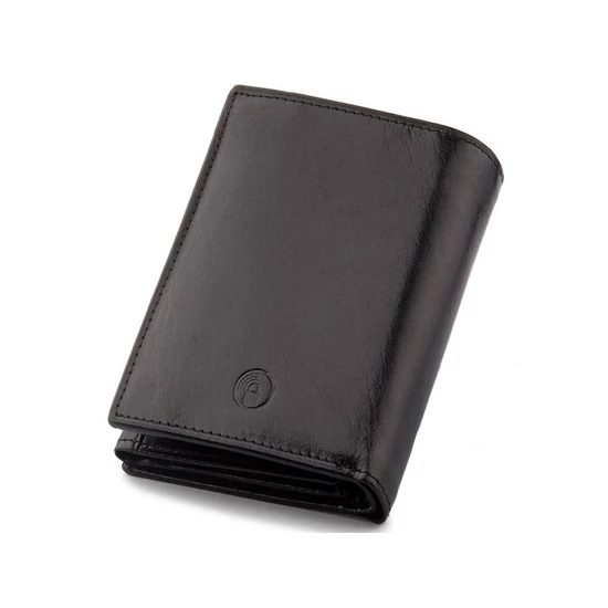 PETERSON PTN 339 2-1-1 FEKETE RFID bőr pénztárca