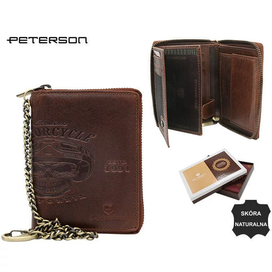 Férfi bőr pénztárca PTN N4C-03-HWM-1247