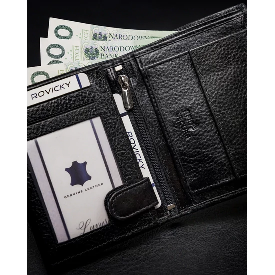 ROVICKY RFID bőr pénztárca N4L-ISR-BP