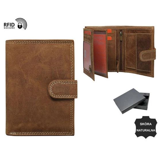 Férfi bőr pénztárca N4L-CHM-NL-29134 Cognac
