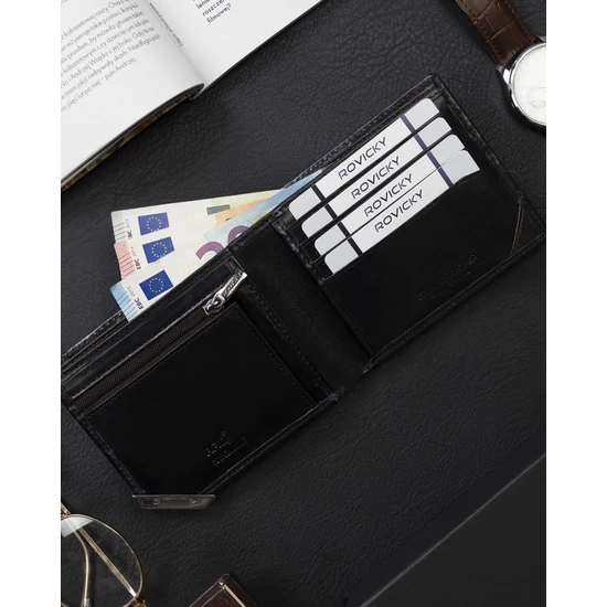 ROVICKY RFID bőr pénztárca N993-RVTM-GN