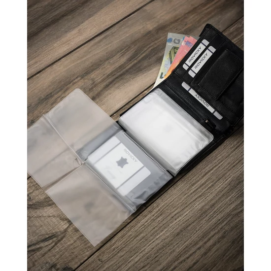 Férfi PU+bőr pénztárca M302-PU