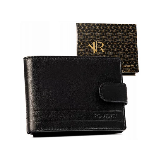 RFID bőr pénztárca ROVICKY R-N992L-GAT Fekete