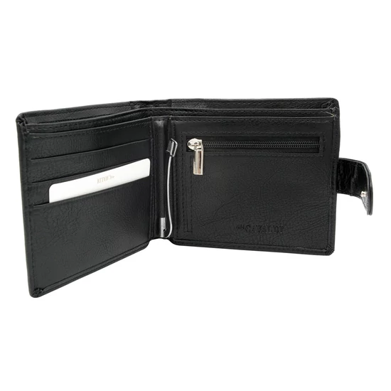 Férfi PU+bőr pénztárca M621L-PU-6816 fekete