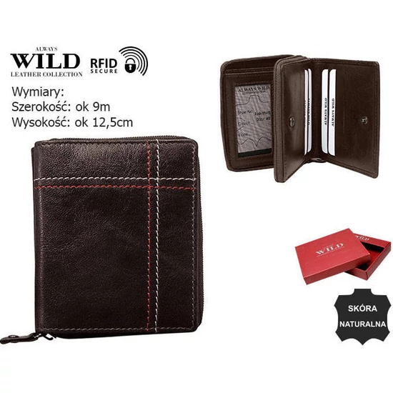 ALWAYS WILD RFID bőr pénztárca N014-VTK-D