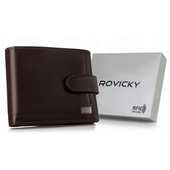 ROVICKY bőr RFID pénztárca PC-107L-BAR