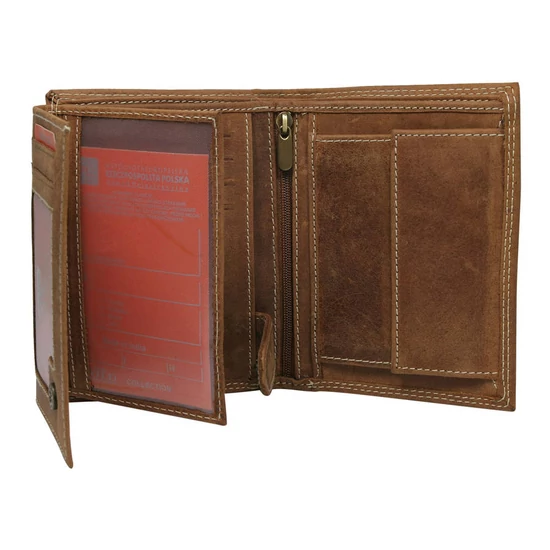 Férfi bőr pénztárca N4-CHM-NL BOX-9103 Cognac