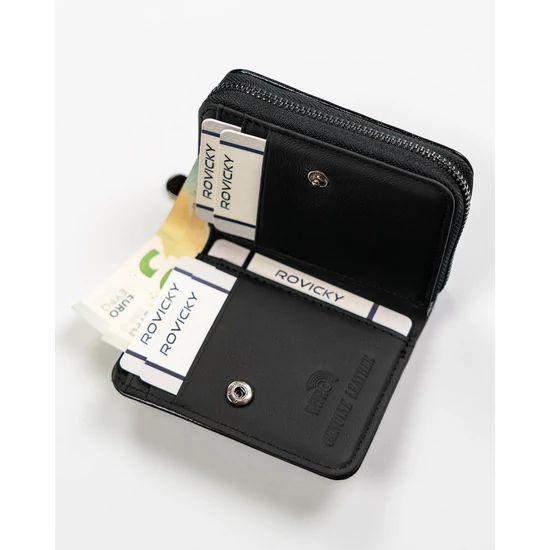 Portfel skóra+PU RFID ROVICKY RPX-33-ML Red