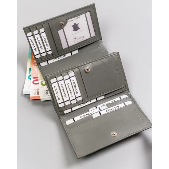 CAVALDI RFID bőr pénztárca RD-22-GCL-0887 SZÜRKE