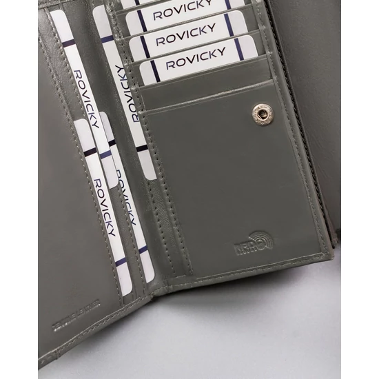 CAVALDI RFID bőr pénztárca RD-22-GCL-0887 SZÜRKE