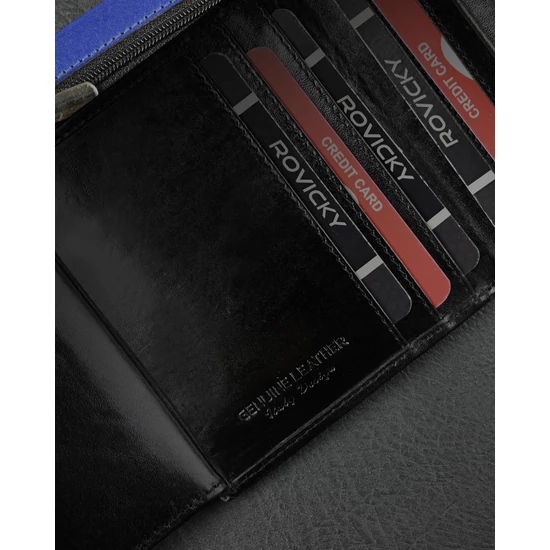 RFID bőr pénztárca RONALDO D1072-VT