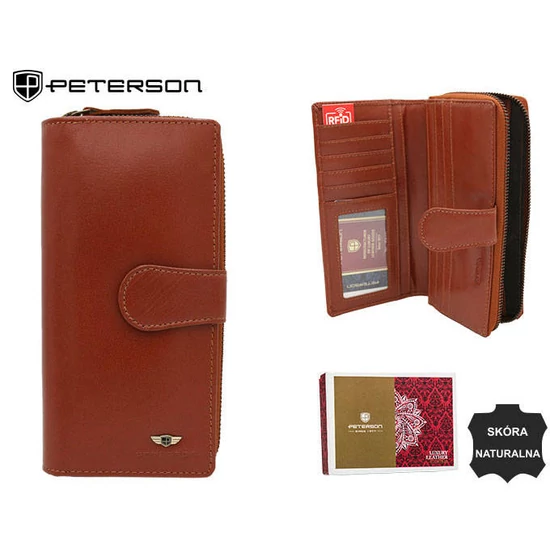 Bőr pénztárca PTN 2519-BO piros