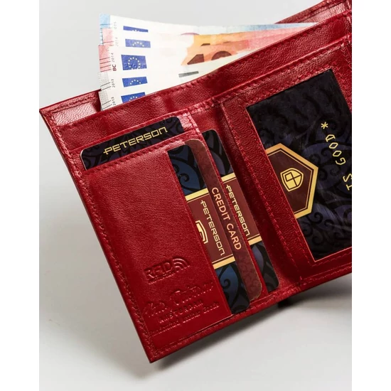 PETERSON PTN RD-18-GCL-S RFID bőr pénztárca