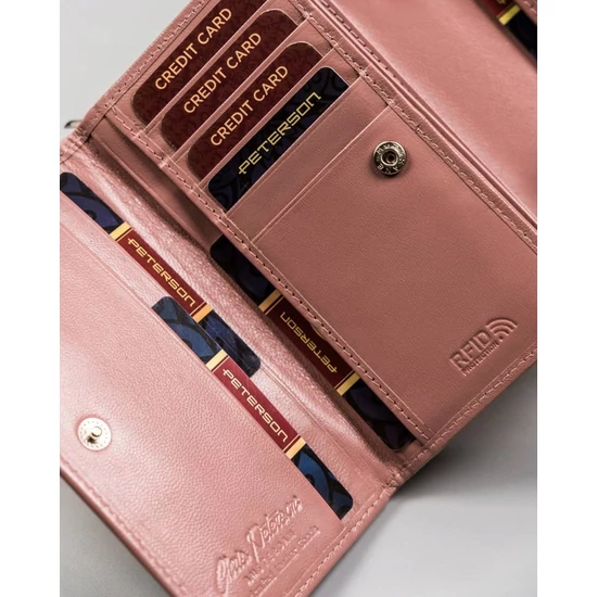 RFID bőr pénztárca PETERSON PTN RD-22-GCL-Y