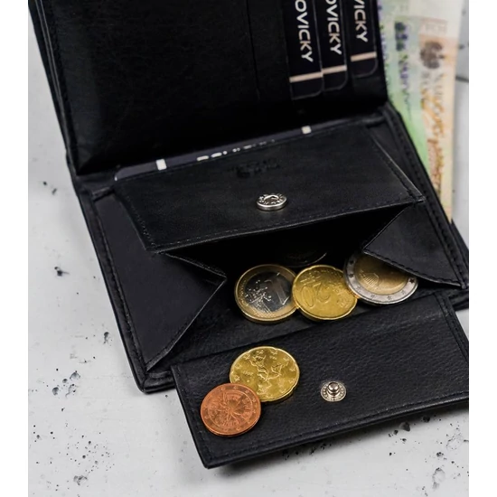 RFID bőr pénztárca RONALDO 0800-D