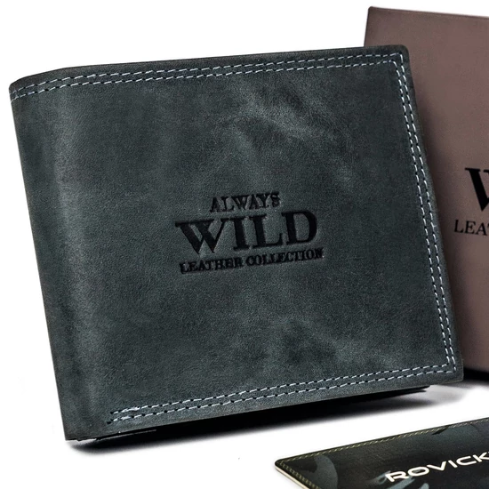 ALWAYS WILD Valódi bőr Férfi pénztárca díszdobozban