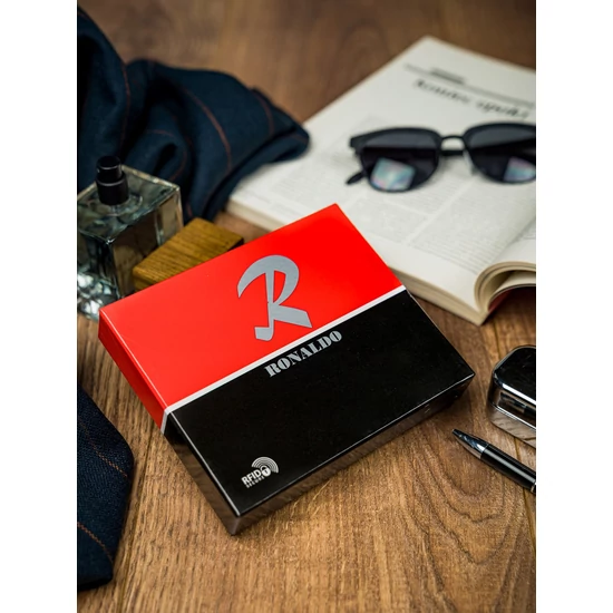 RFID bőr pénztárca RONALDO D1072-VT