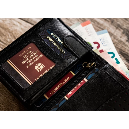 PETERSON PTN 339ZA RFID bőr pénztárca
