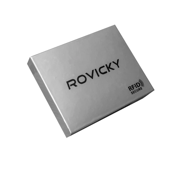 ROVICKY PC-105-BAR BLACK RFI férfi RFID bőr pénztárca