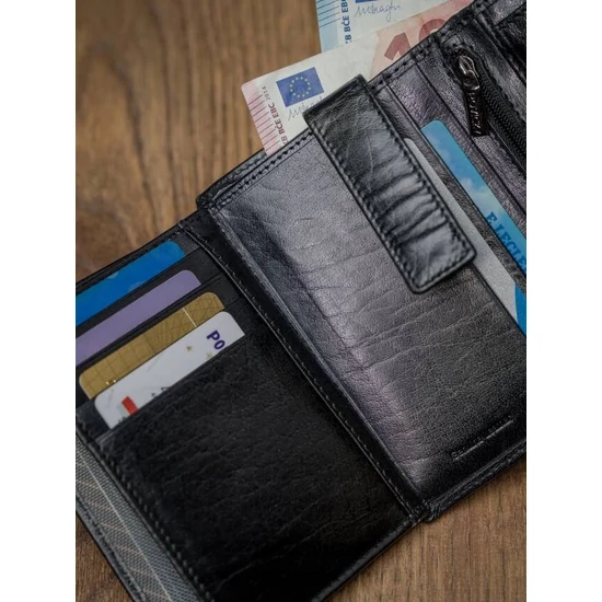 ROVICKY bőr RFID pénztárca PC-104L-BAR Barna