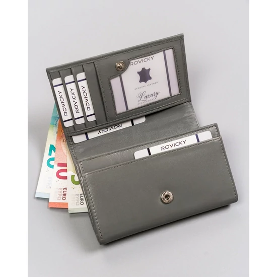 CAVALDI RFID bőr pénztárca RD-22-GCL-0887 SZÜRKE
