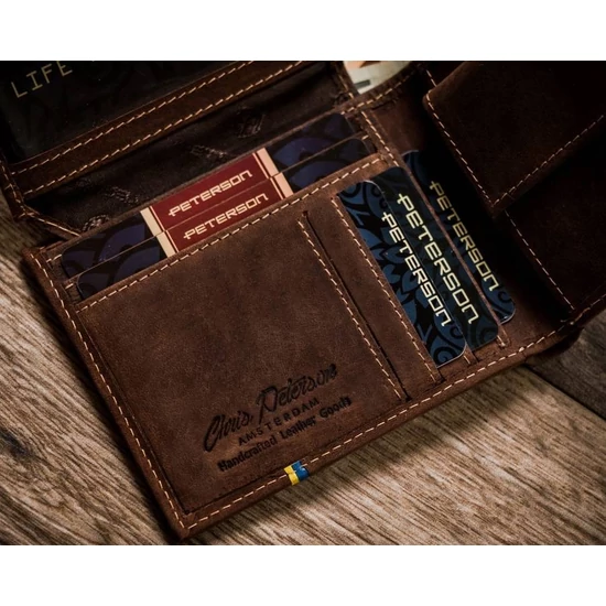 PETERSON PTN 1517-P-UP UA RFID bőr pénztárca