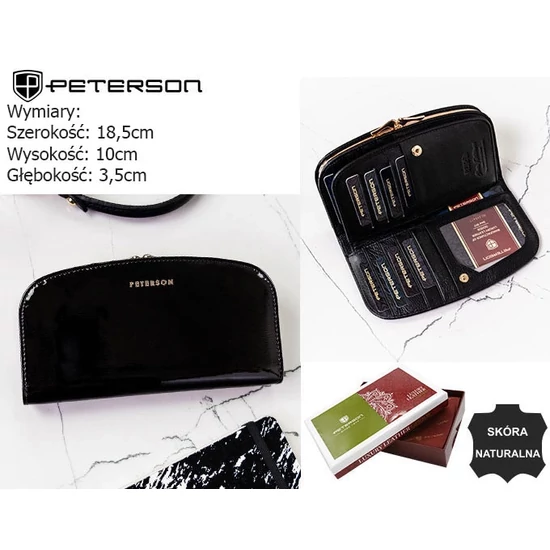 PETERSON PTN 42123-SH RFID bőr pénztárca