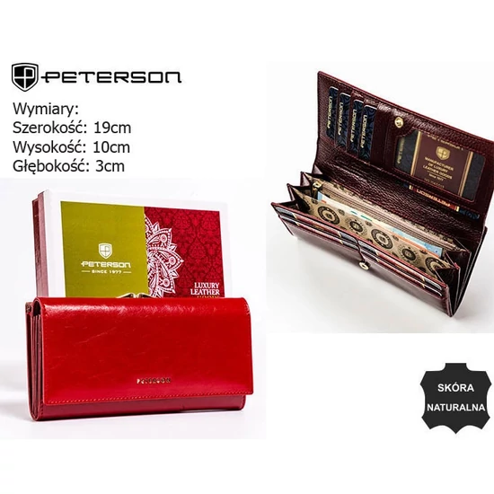 PETERSON PTN PL-721 RFID bőr pénztárca