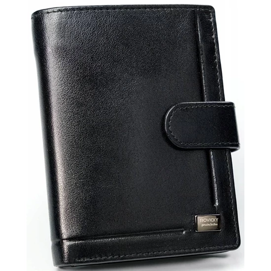 Férfi RFID bőr pénztárca PC-105L-BAR Fekete