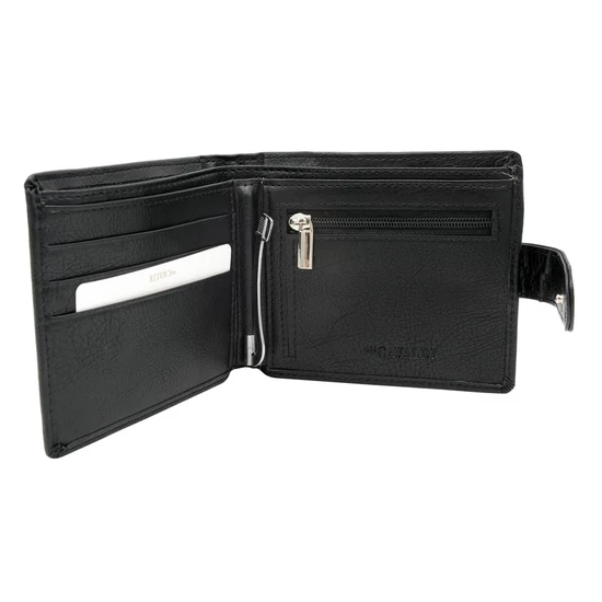 Férfi PU+bőr pénztárca M621L-PU-6816 fekete
