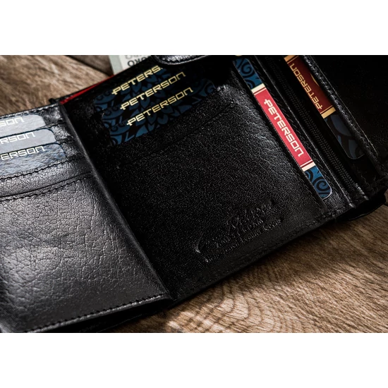 PETERSON PTN 339ZA RFID bőr pénztárca