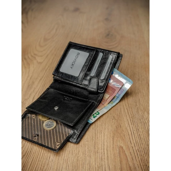 ROVICKY bőr RFID pénztárca PC-102-BAR