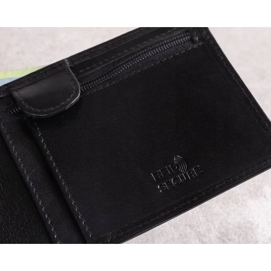RFID bőr pénztárca PC-107-BAR Barna
