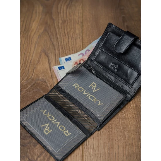 ROVICKY bőr RFID pénztárca PC-104L-BAR Barna