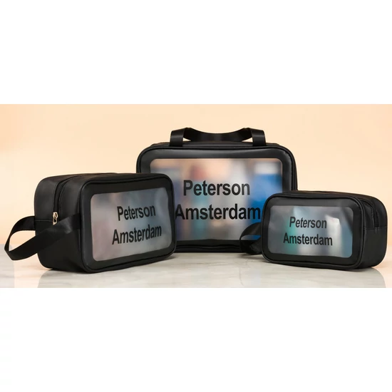 PETERSON PTN KOS-3W1 kozmetikai táskakészlet ökobőrből