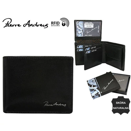 PIERRE ANDREUS RFID bőr pénztárca CPR-023-PA