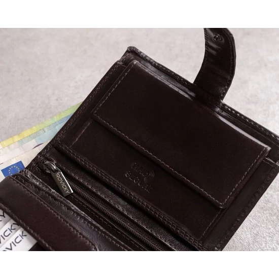 ROVICKY bőr RFID pénztárca PC-104L-BAR Barna