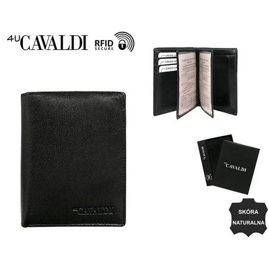 CAVALDI 0800-BS RFID bőr pénztárca