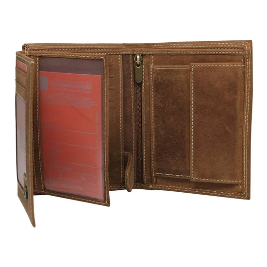 Férfi bőr pénztárca N4-CHM-NL BOX-9103 Cognac