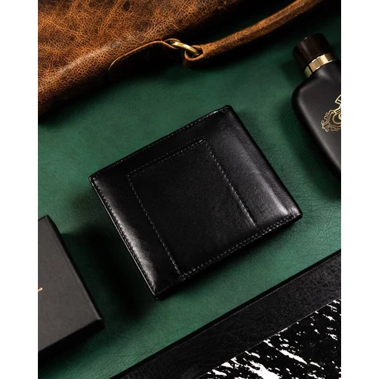 PETERSON PTN SET-M-N992-KCS bőr pénztárca és kulcstartó ajándék szett