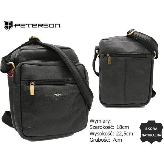 PETERSON bőrtáska PTN-376-NDM
